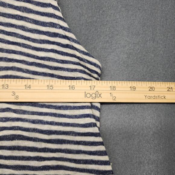 Anthropologie W5 Tank Top Womens Medium Blue White Stripe Racerback Knit USA - Picture 5 of 8